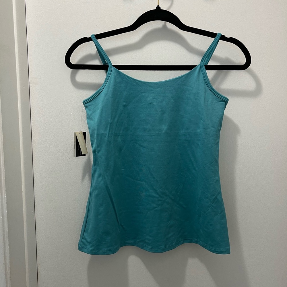 Women's Teal tank with built in bra